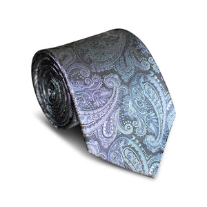 Graphite Paisley Tie