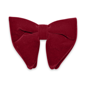 Elegant  Burgundy Velvet Bow Tie