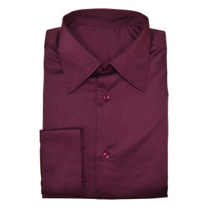 Maroon Stretch Cotton Custom Shirt