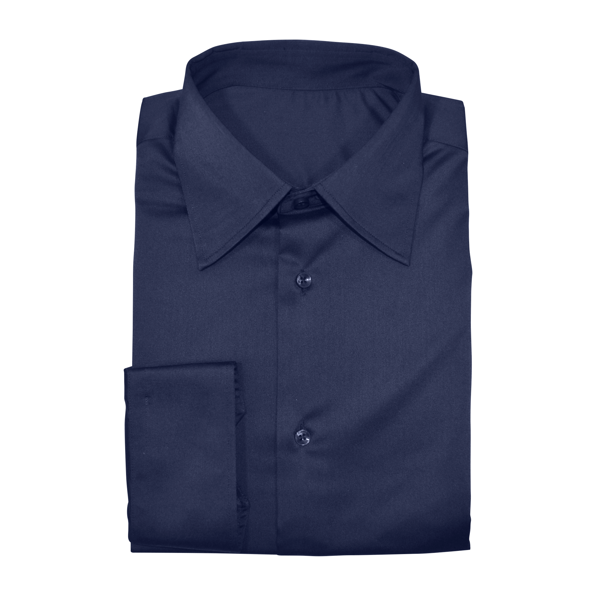 Navy Blue Stretch Cotton Custom Shirt
