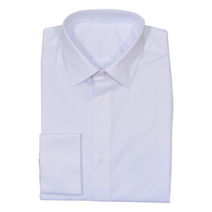 White Stretch Cotton Custom Shirt