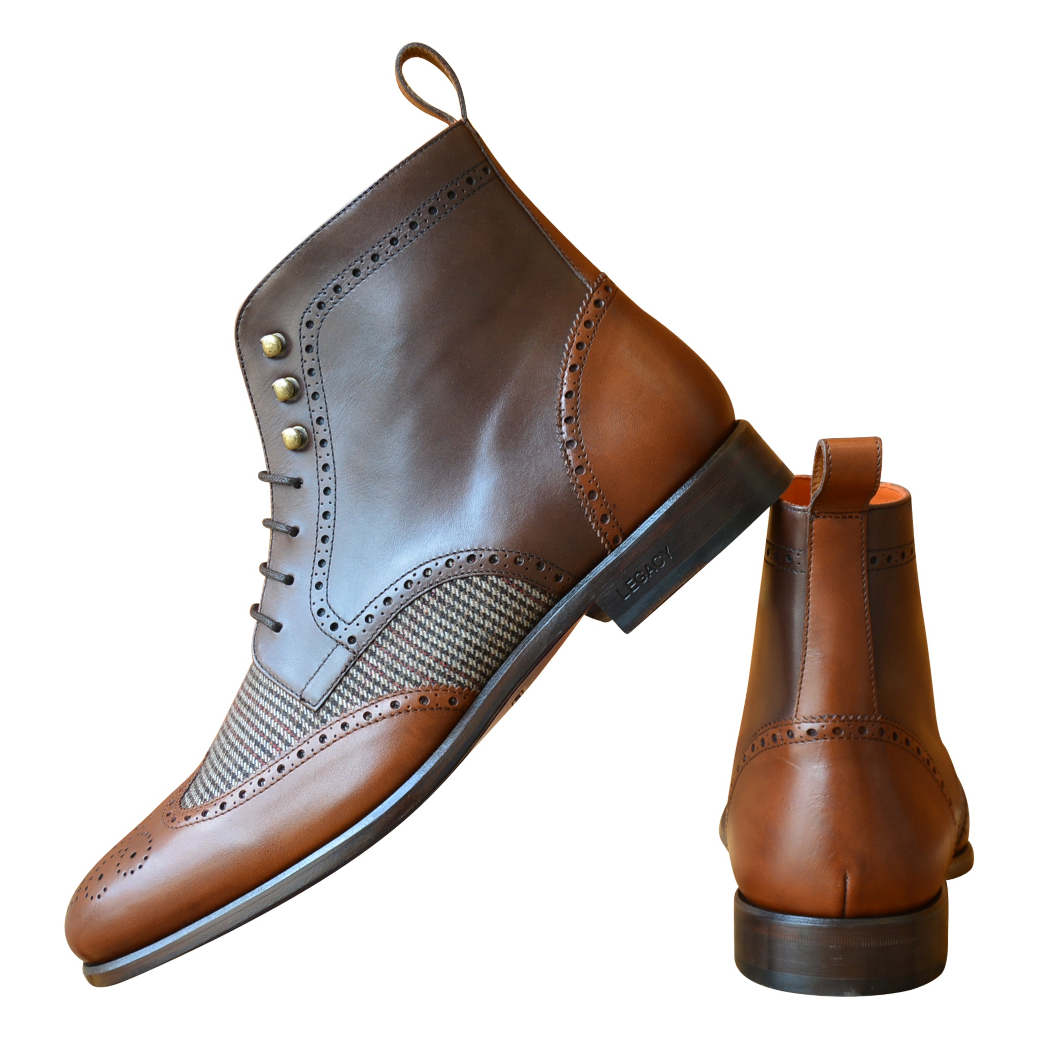 The Tweed Brogue Custom Boot Legacy Lapels
