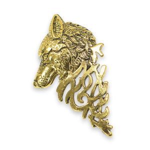 Gold Wolf Lapel Pin