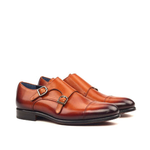 The Cognac Double Monk Custom Shoe