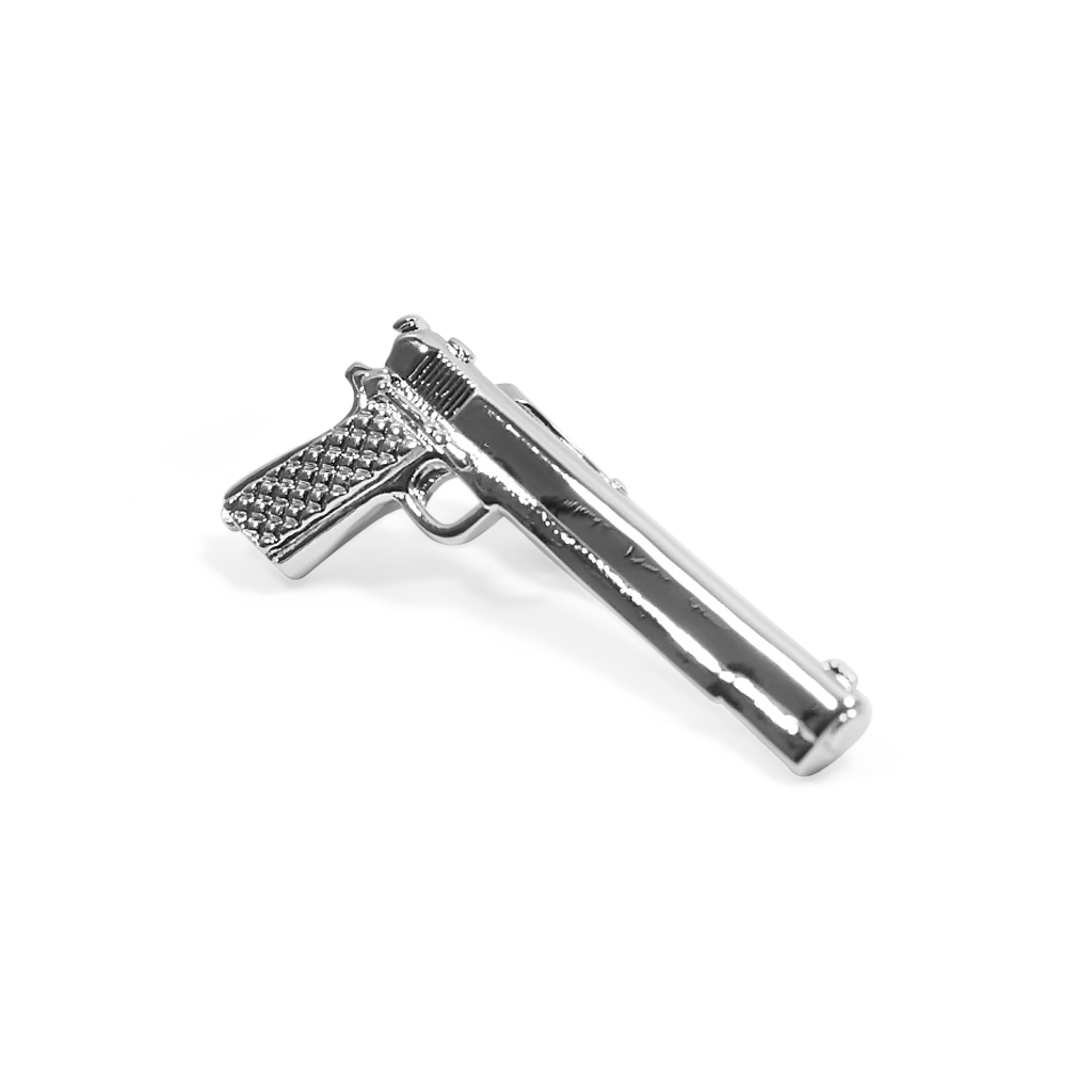 Silver Gun Tie Bar
