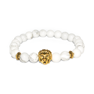 White Marble Lionhearted Bracelet