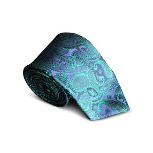Ocean Blue Paisley Tie