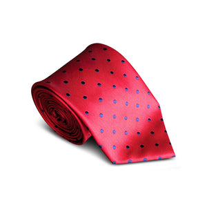 Red Blue Small Polkadot Tie