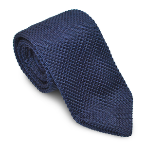 Navy Blue Knit Tie