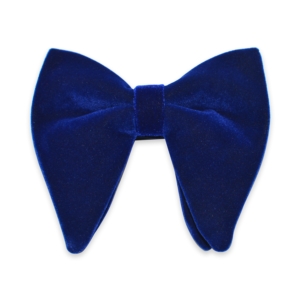 Navy Blue Velvet Bow Tie