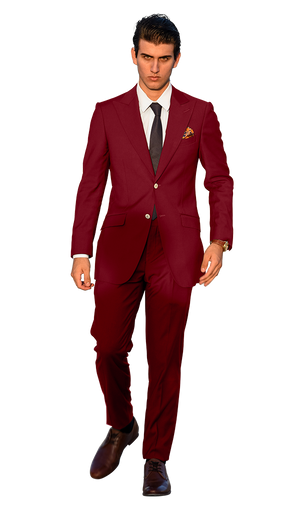 The Regal Maroon Suit
