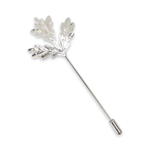 Silver Leaf Lapel Pin