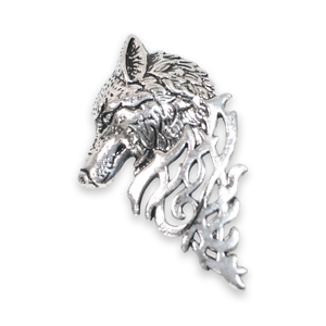 Silver Wolf Lapel Pin
