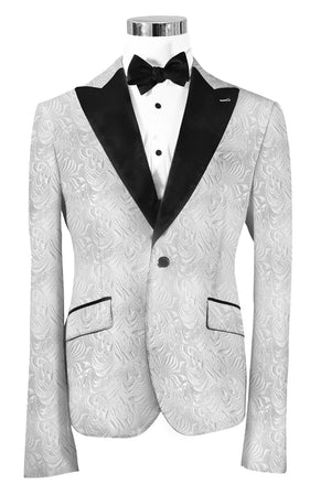 The Regal White Paisley Dinner Jacket