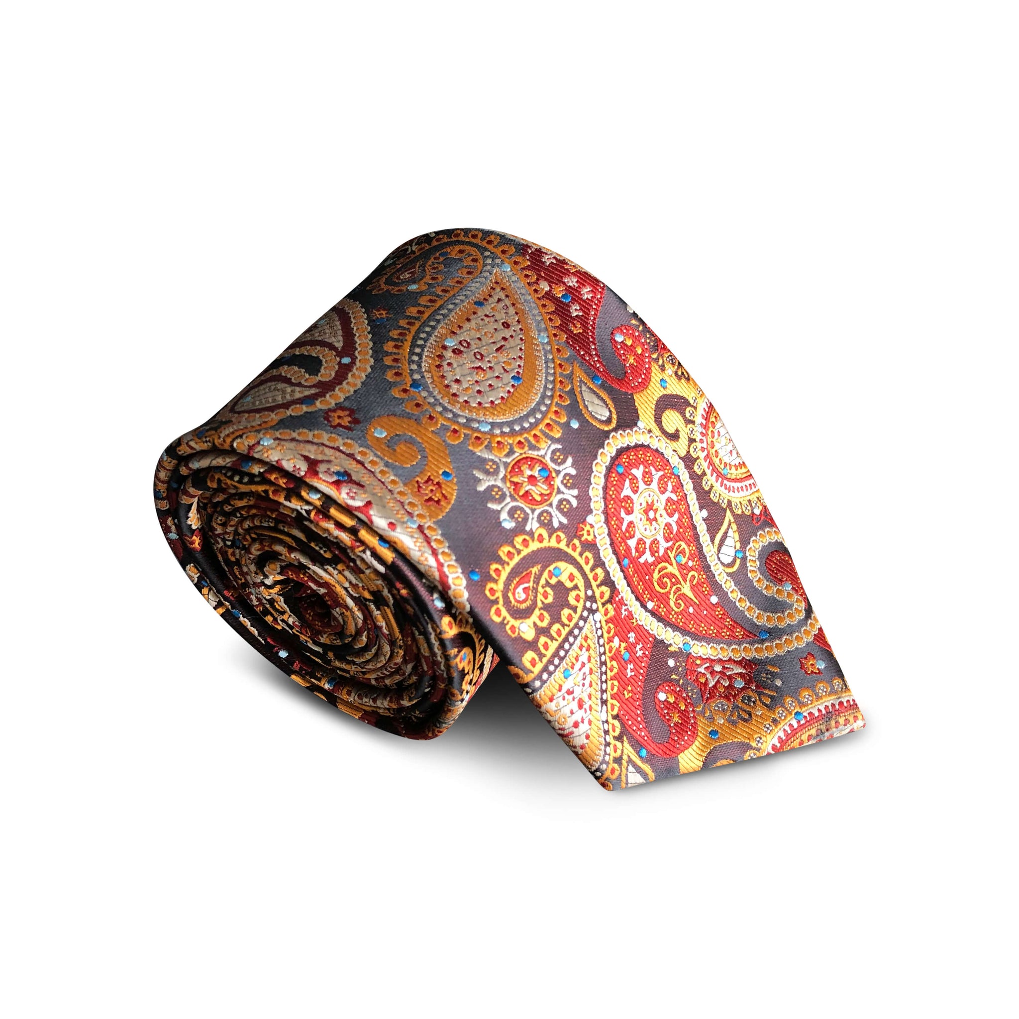 Sunset Gold Paisley Tie