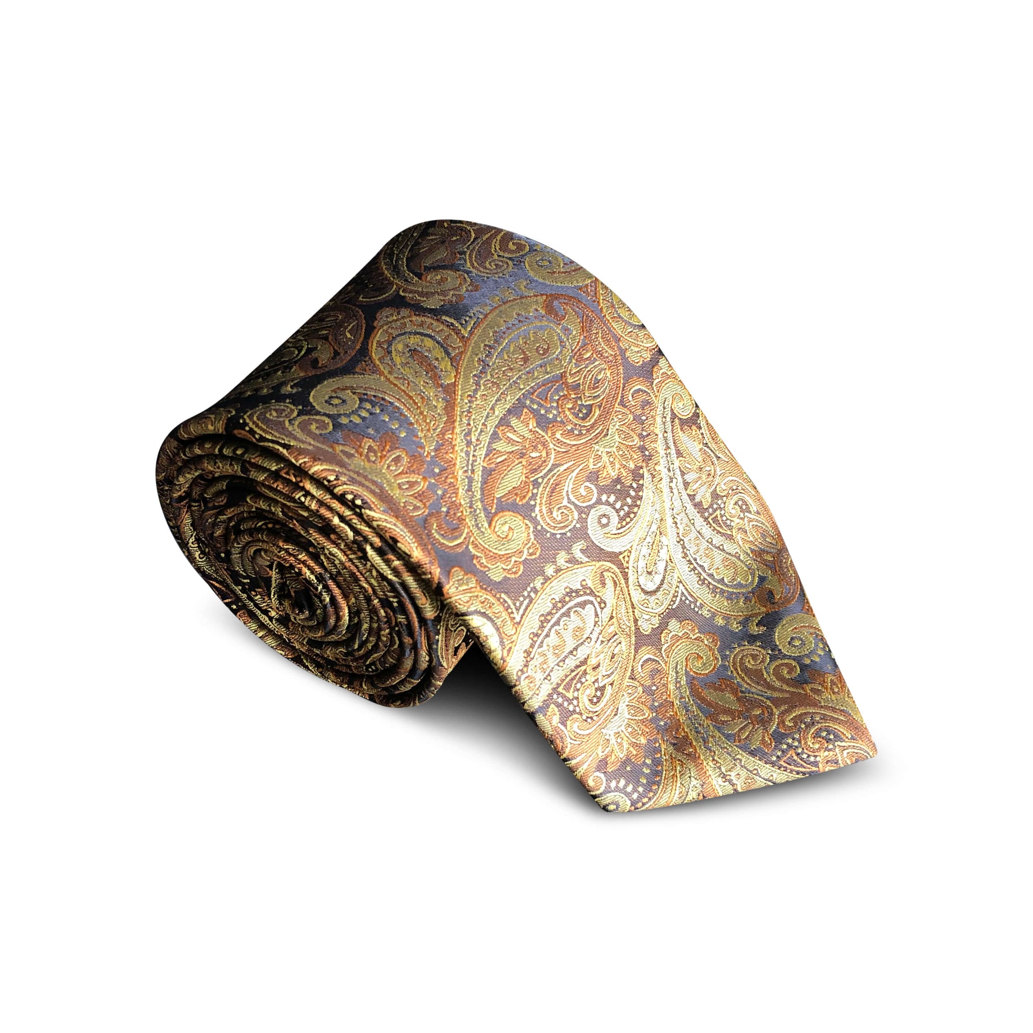 Autumn Gold Paisley Tie