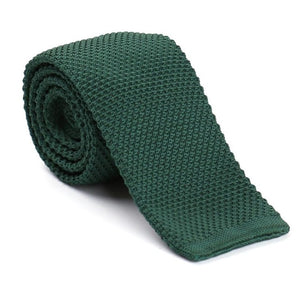 Elegant Green Knit Skinny Tie