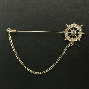 Gold Nautical Lapel Pin Collection