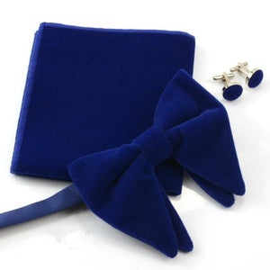 Elegant Velvet Navy Blue Bow Tie