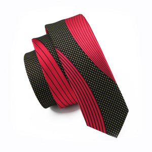 Red Brown Novelty Classic Skinny Tie