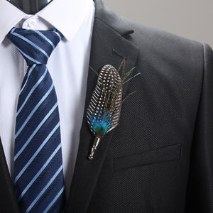 Elegant Feather Lapel Pin