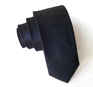 Red & White Dot Silk Men's Tie